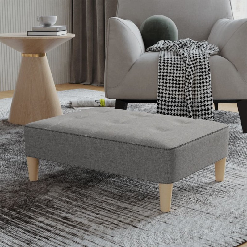 vidaXL Fußhocker Hellgrau 78x56x32 cm Stoff vidaXL Fußhocker Hellgrau 78x56x32 cm Stoff