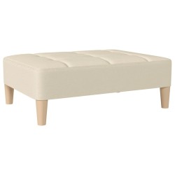 vidaXL Fußhocker Creme 78x56x32 cm Stoff