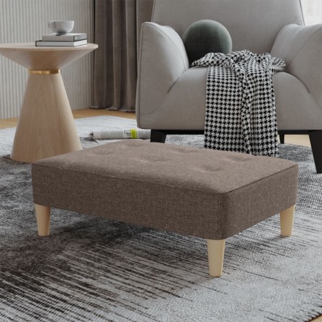 vidaXL Fußhocker Taupe 78x56x32 cm Stoff