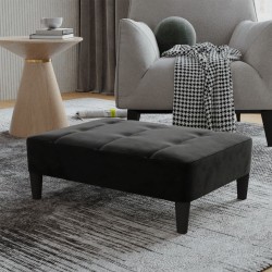 vidaXL Fußhocker Schwarz 78x56x32 cm Samt