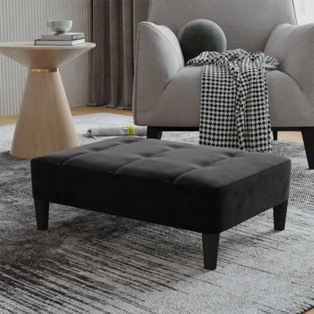 vidaXL Fußhocker Schwarz 78x56x32 cm Samt
