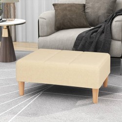 vidaXL Fußhocker Creme 78x56x32 cm Stoff