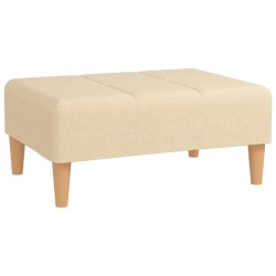 vidaXL Fußhocker Creme 78x56x32 cm Stoff