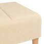 vidaXL Fußhocker Creme 78x56x32 cm Stoff vidaXL Fußhocker Creme 78x56x32 cm Stoff