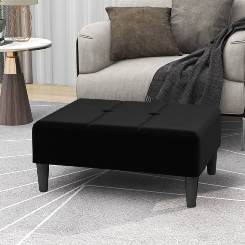 vidaXL Fußhocker Schwarz 78x56x32 cm Samt vidaXL Fußhocker Schwarz 78x56x32 cm Samt