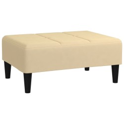 vidaXL Fußhocker Creme 78x56x32 cm Samt