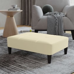 vidaXL Fußhocker Creme 78x56x32 cm Kunstleder