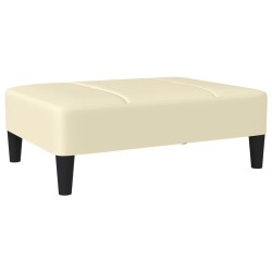 vidaXL Fußhocker Creme 78x56x32 cm Kunstleder