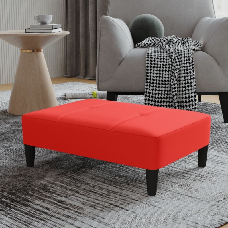 vidaXL Fußhocker Rot 78x56x32 cm Kunstleder vidaXL Fußhocker Rot 78x56x32 cm Kunstleder