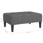 vidaXL Fußhocker Hellgrau 78x56x32 cm Stoff vidaXL Fußhocker Hellgrau 78x56x32 cm Stoff