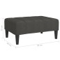 vidaXL Fußhocker Dunkelgrau 78x56x32 cm Stoff vidaXL Fußhocker Dunkelgrau 78x56x32 cm Stoff