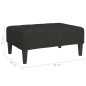 vidaXL Fußhocker Schwarz 78x56x32 cm Stoff vidaXL Fußhocker Schwarz 78x56x32 cm Stoff