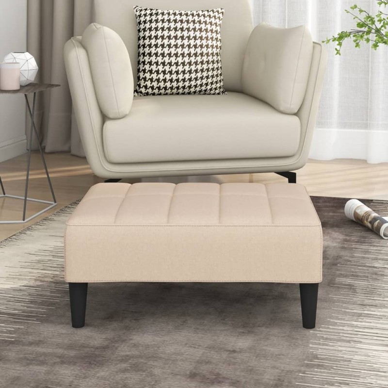 vidaXL Fußhocker Creme 78x56x32 cm Stoff vidaXL Fußhocker Creme 78x56x32 cm Stoff