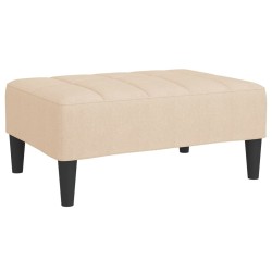 vidaXL Fußhocker Creme 78x56x32 cm Stoff