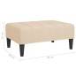 vidaXL Fußhocker Creme 78x56x32 cm Stoff vidaXL Fußhocker Creme 78x56x32 cm Stoff