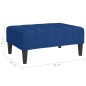 vidaXL Fußhocker Blau 78x56x32 cm Stoff vidaXL Fußhocker Blau 78x56x32 cm Stoff