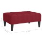vidaXL Fußhocker Weinrot 78x56x32 cm Stoff vidaXL Fußhocker Weinrot 78x56x32 cm Stoff