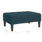 vidaXL Fußhocker Blau 78x56x32 cm Samt vidaXL Fußhocker Blau 78x56x32 cm Samt