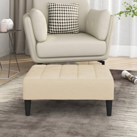 vidaXL Fußhocker Creme 78x56x32 cm Samt