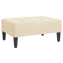 vidaXL Fußhocker Creme 78x56x32 cm Samt