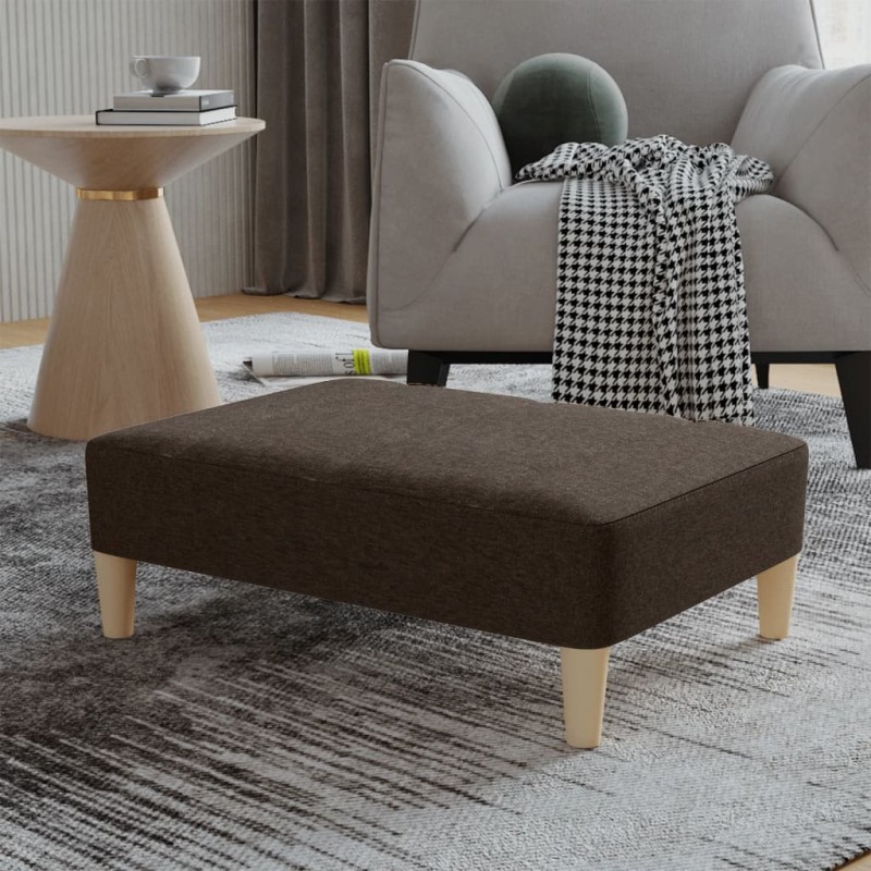 vidaXL Fußhocker Dunkelbraun 78x56x32 cm Stoff vidaXL Fußhocker Dunkelbraun 78x56x32 cm Stoff