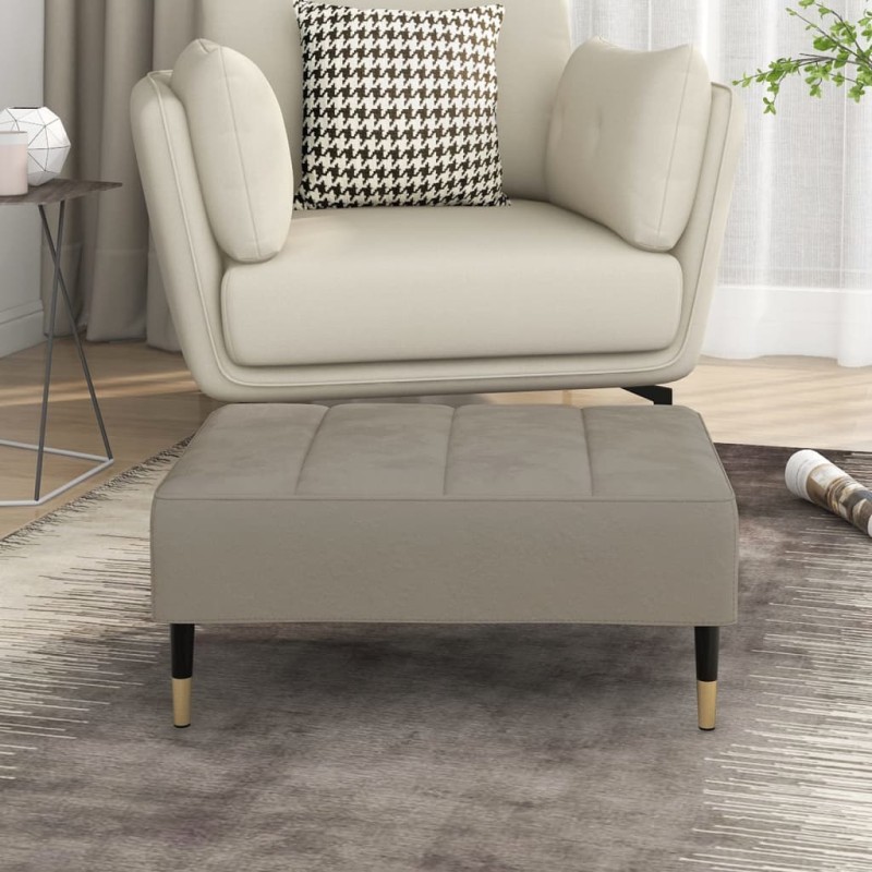 vidaXL Fußhocker Hellgrau 78x56x32 cm Samt vidaXL Fußhocker Hellgrau 78x56x32 cm Samt