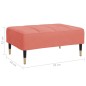 vidaXL Fußhocker Rosa 78x56x32 cm Samt vidaXL Fußhocker Rosa 78x56x32 cm Samt