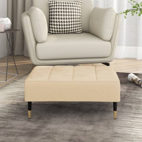 vidaXL Fußhocker Creme 78x56x32 cm Samt