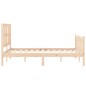 Massivholzbett mit Kopfteil 140x190 cm Massivholzbett mit Kopfteil 140x190 cm