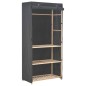 vidaXL 3-stufiger Kleiderschrank Grau 79 x 40 x 170 cm Stoff vidaXL 3-stufiger Kleiderschrank Grau 79 x 40 x 170 cm Stoff