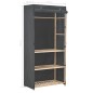 vidaXL 3-stufiger Kleiderschrank Grau 79 x 40 x 170 cm Stoff vidaXL 3-stufiger Kleiderschrank Grau 79 x 40 x 170 cm Stoff