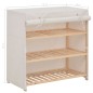 vidaXL Schuhschrank mit Abdeckung Weiß 79 x 40 x 80 cm Stoff vidaXL Schuhschrank mit Abdeckung Weiß 79 x 40 x 80 cm Stoff
