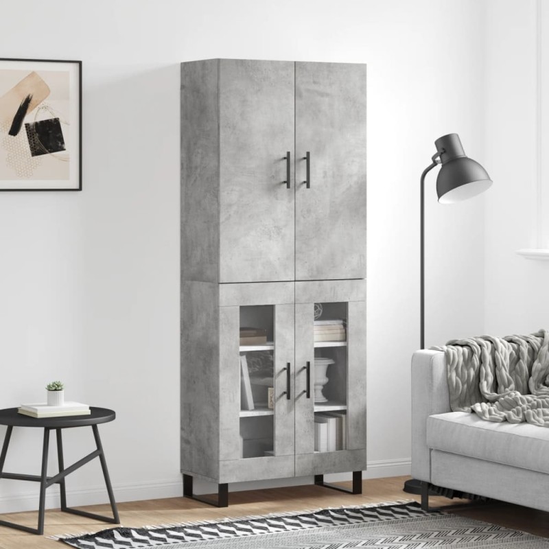 vidaXL Highboard Betongrau 69,5x34x180 cm Holzwerkstoff vidaXL Highboard Betongrau 69,5x34x180 cm Holzwerkstoff