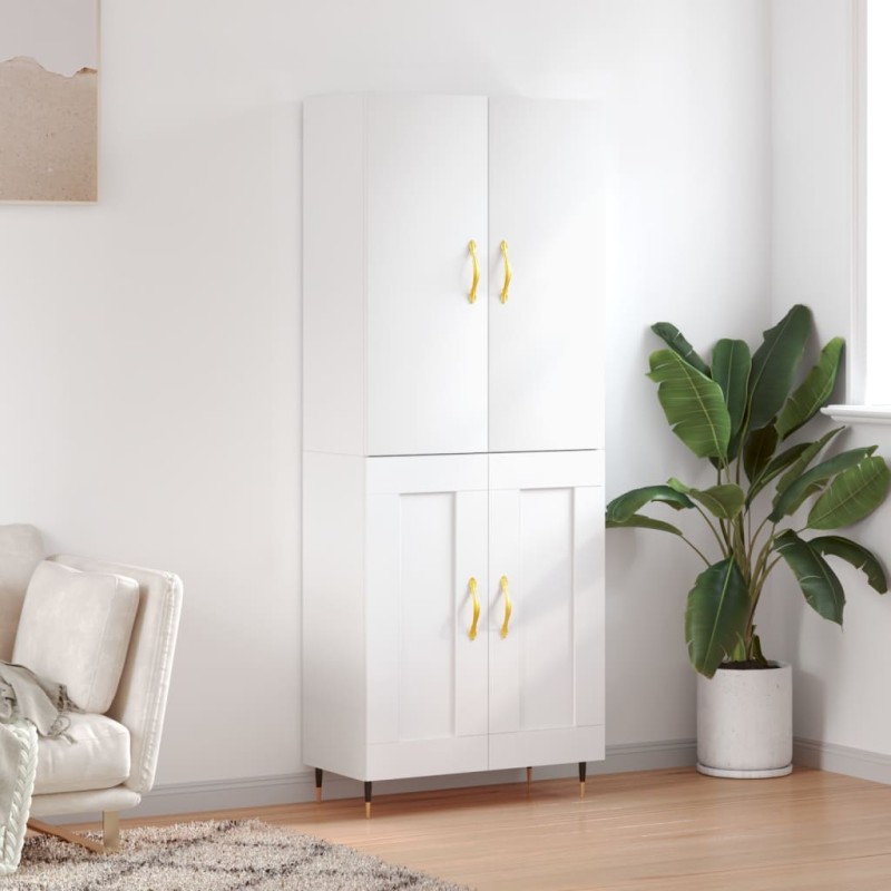 vidaXL Highboard Weiß 69,5x34x180 cm Holzwerkstoff vidaXL Highboard Weiß 69,5x34x180 cm Holzwerkstoff