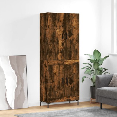 vidaXL Highboard Räuchereiche 69,5x34x180 cm Holzwerkstoff