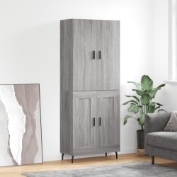 vidaXL Highboard Grau Sonoma 69,5x34x180 cm Holzwerkstoff