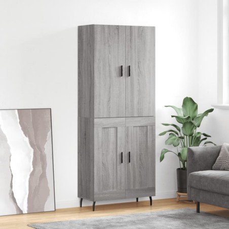 vidaXL Highboard Grau Sonoma 69,5x34x180 cm Holzwerkstoff