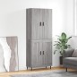 vidaXL Highboard Grau Sonoma 69,5x34x180 cm Holzwerkstoff vidaXL Highboard Grau Sonoma 69,5x34x180 cm Holzwerkstoff
