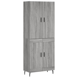 vidaXL Highboard Grau Sonoma 69,5x34x180 cm Holzwerkstoff