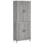 vidaXL Highboard Grau Sonoma 69,5x34x180 cm Holzwerkstoff vidaXL Highboard Grau Sonoma 69,5x34x180 cm Holzwerkstoff