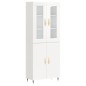 vidaXL Highboard Hochglanz-Weiß 69,5x34x180 cm Holzwerkstoff vidaXL Highboard Hochglanz-Weiß 69,5x34x180 cm Holzwerkstoff