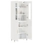 vidaXL Highboard Hochglanz-Weiß 69,5x34x180 cm Holzwerkstoff vidaXL Highboard Hochglanz-Weiß 69,5x34x180 cm Holzwerkstoff