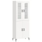 vidaXL Highboard Hochglanz-Weiß 69,5x34x180 cm Holzwerkstoff vidaXL Highboard Hochglanz-Weiß 69,5x34x180 cm Holzwerkstoff