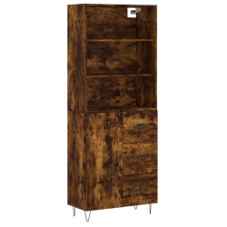 vidaXL Highboard Räuchereiche 69,5x34x180 cm Holzwerkstoff