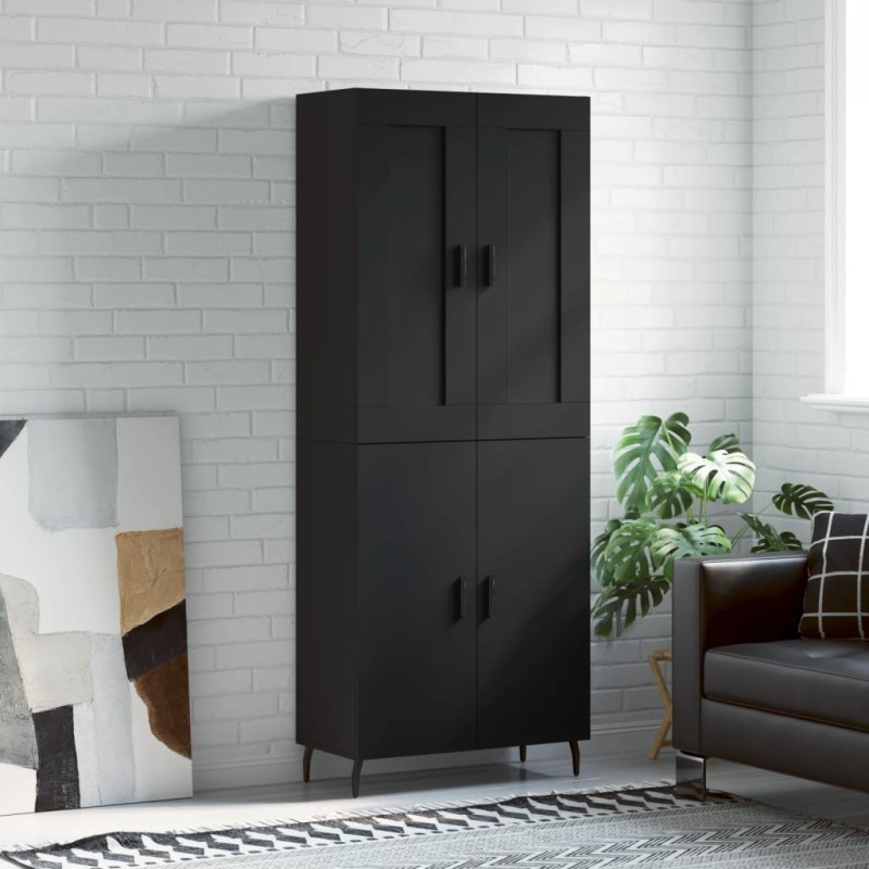 vidaXL Highboard Schwarz 69,5x34x180 cm Holzwerkstoff vidaXL Highboard Schwarz 69,5x34x180 cm Holzwerkstoff