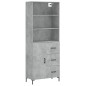 vidaXL Highboard Betongrau 69,5x34x180 cm Holzwerkstoff vidaXL Highboard Betongrau 69,5x34x180 cm Holzwerkstoff