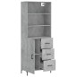 vidaXL Highboard Betongrau 69,5x34x180 cm Holzwerkstoff vidaXL Highboard Betongrau 69,5x34x180 cm Holzwerkstoff