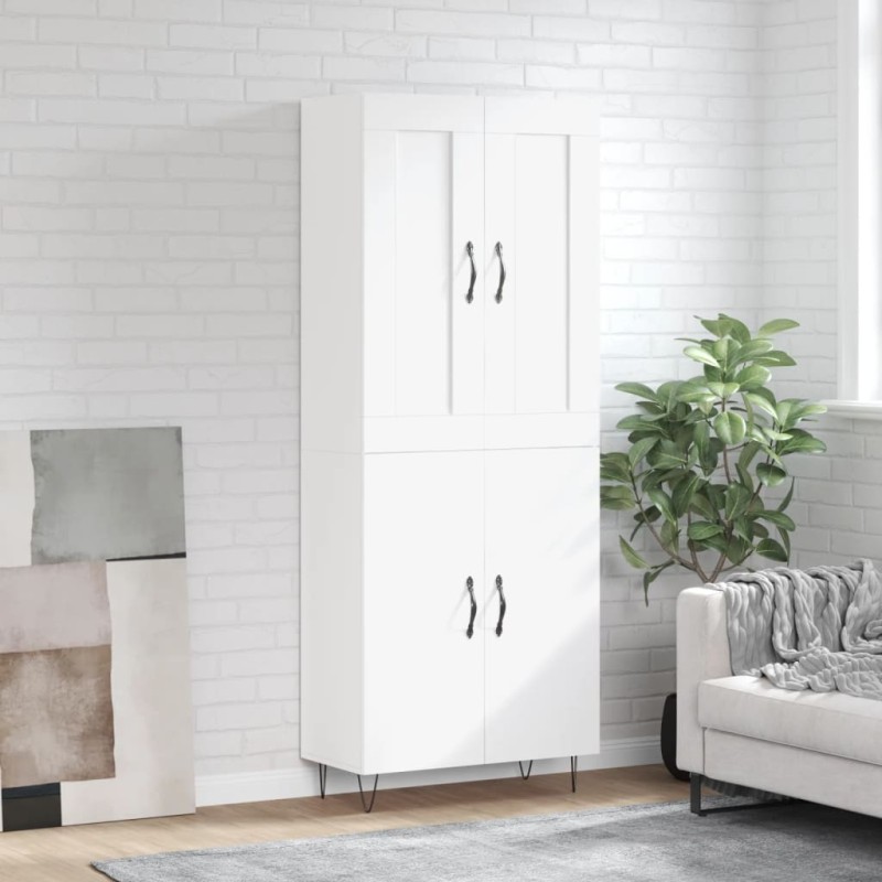 vidaXL Highboard Weiß 69,5x34x180 cm Holzwerkstoff vidaXL Highboard Weiß 69,5x34x180 cm Holzwerkstoff