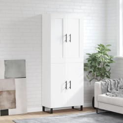 vidaXL Highboard Hochglanz-Weiß 69,5x34x180 cm Holzwerkstoff