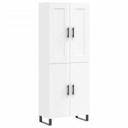 vidaXL Highboard Hochglanz-Weiß 69,5x34x180 cm Holzwerkstoff